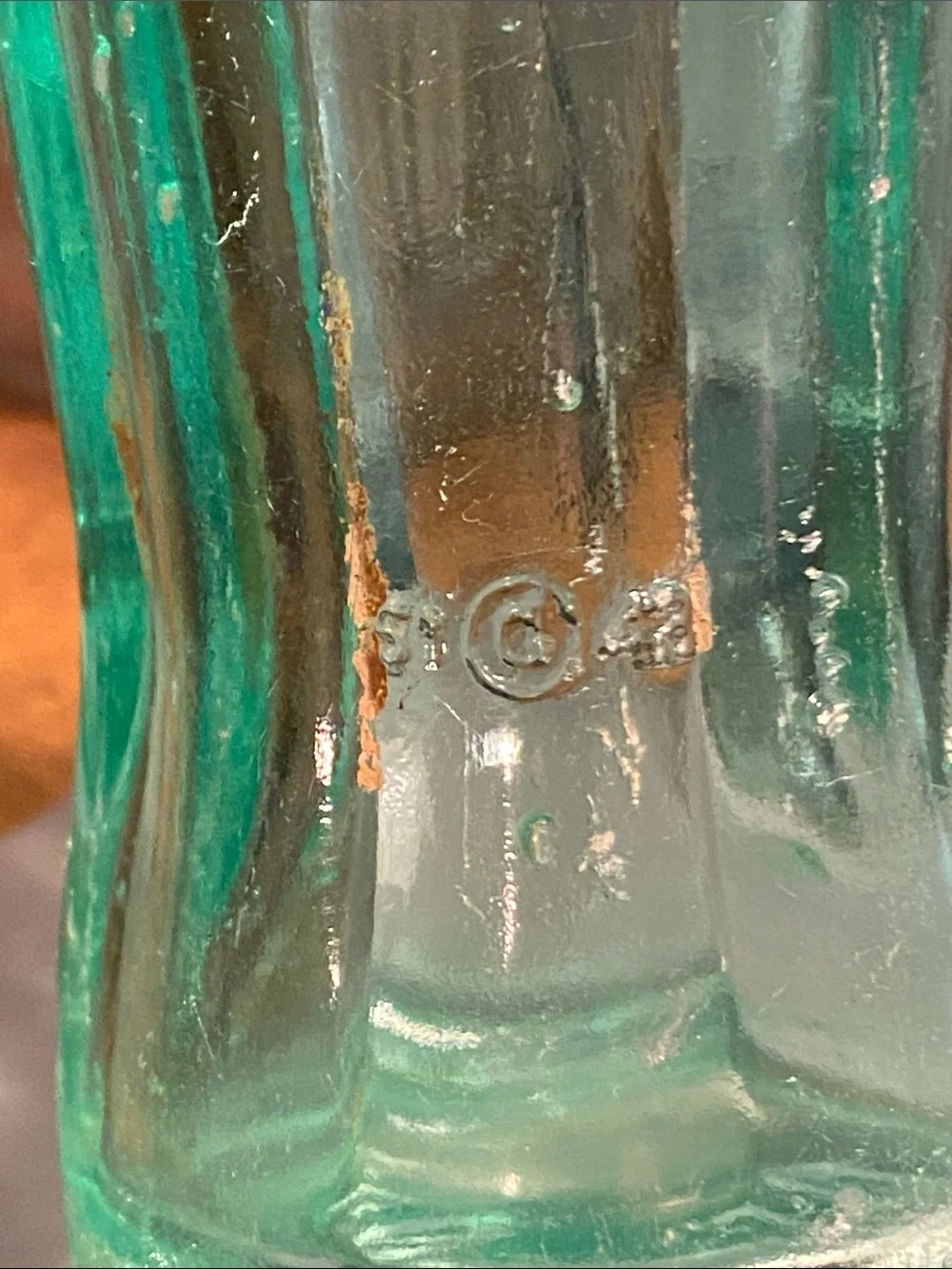 1951 Wilson NC Coca Cola Embossed Aqua-Green Glass Bottle